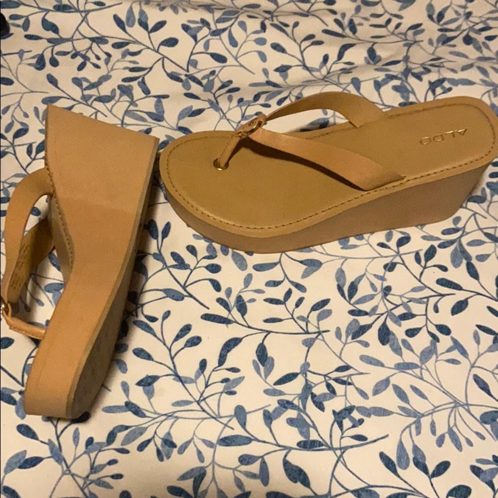 Aldo (tan) wedge sandals